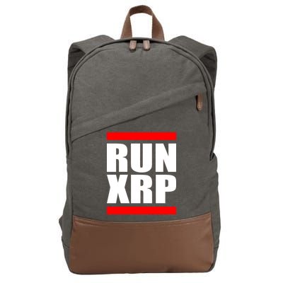 Run XRP Ripple Crypto Currency To the Moon Cotton Canvas Backpack