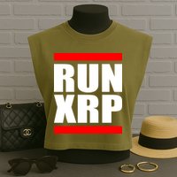 Run XRP Ripple Crypto Currency To the Moon Garment-Dyed Women's Muscle Tee