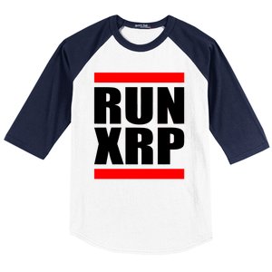 Run XRP Ripple Crypto Currency To the Moon Baseball Sleeve Shirt