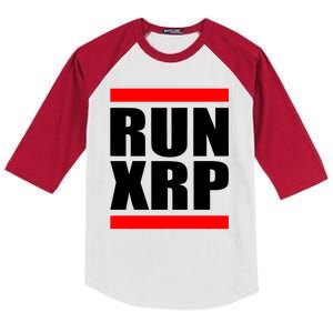 Run XRP Ripple Crypto Currency To the Moon Kids Colorblock Raglan Jersey