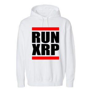 Run XRP Ripple Crypto Currency To the Moon Garment-Dyed Fleece Hoodie