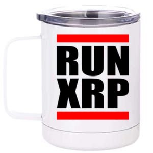 Run XRP Ripple Crypto Currency To the Moon 12 oz Stainless Steel Tumbler Cup