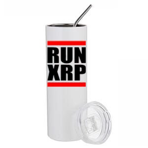 Run XRP Ripple Crypto Currency To the Moon Stainless Steel Tumbler