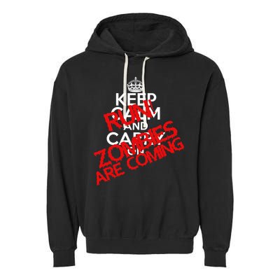 Run! Zombies Are Coming Garment-Dyed Fleece Hoodie