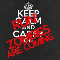 Run! Zombies Are Coming 7 Panel Mesh Trucker Snapback Hat