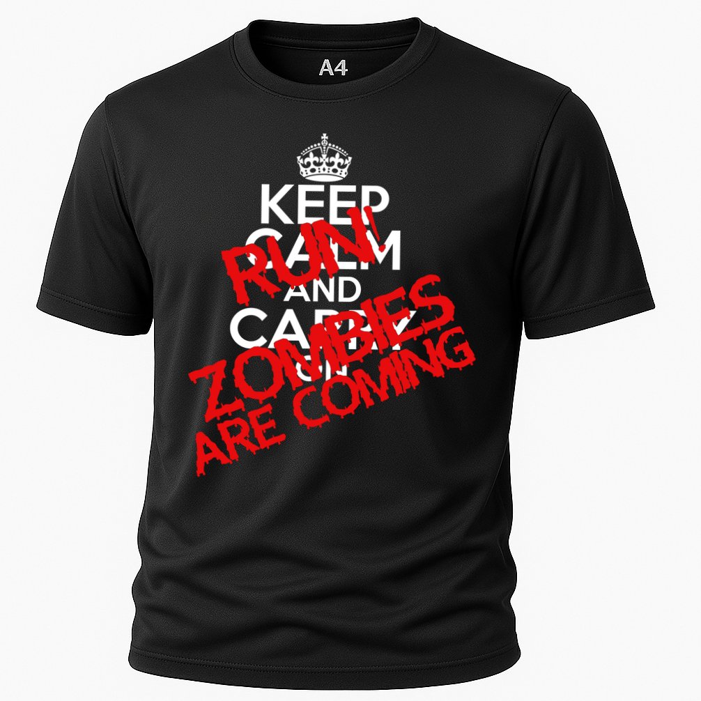 Run! Zombies Are Coming Cooling Performance Crew T-Shirt