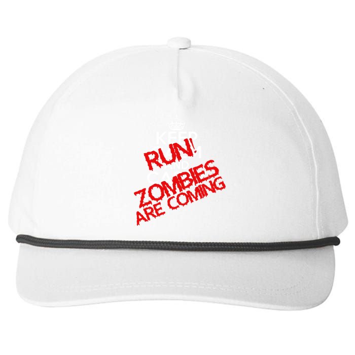 Run! Zombies Are Coming Snapback Five-Panel Rope Hat