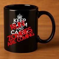 Run! Zombies Are Coming 11oz C Handle Ceramic Mug