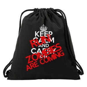 Run! Zombies Are Coming Drawstring Bag