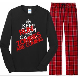 Run! Zombies Are Coming Long Sleeve Pajama Set