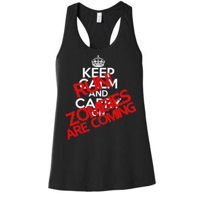 Run! Zombies Are Coming Women's Racerback Tank