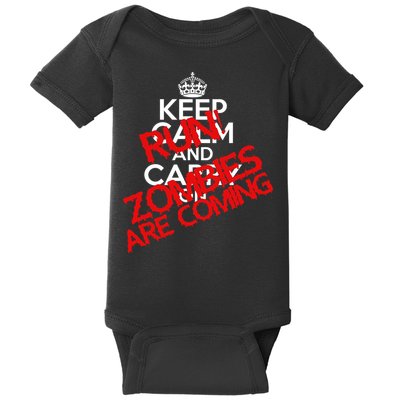 Run! Zombies Are Coming Baby Bodysuit