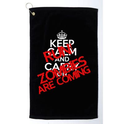 Run! Zombies Are Coming Platinum Collection Golf Towel