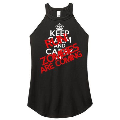 Run! Zombies Are Coming Women’s Perfect Tri Rocker Tank