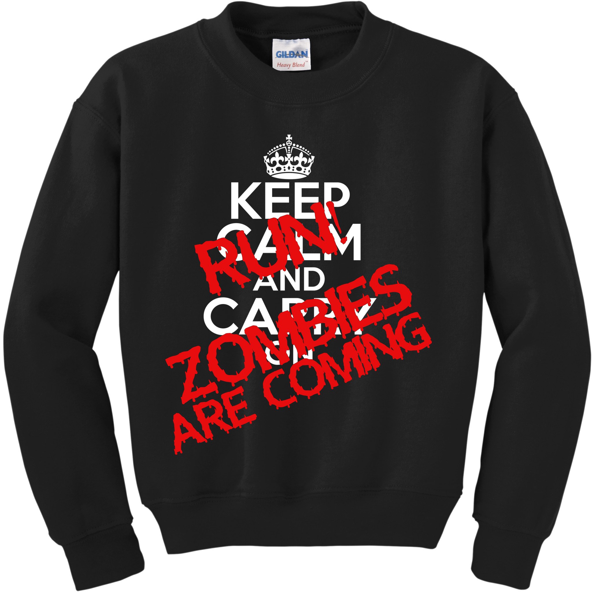 Run! Zombies Are Coming Kids Sweatshirt