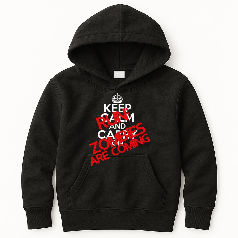 Run! Zombies Are Coming Kids Hoodie