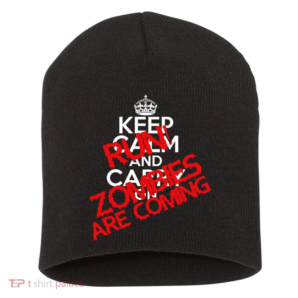Run! Zombies Are Coming Short Acrylic Beanie