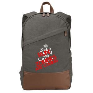 Run! Zombies Are Coming Cotton Canvas Backpack