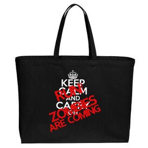 Run! Zombies Are Coming Cotton Canvas Jumbo Tote