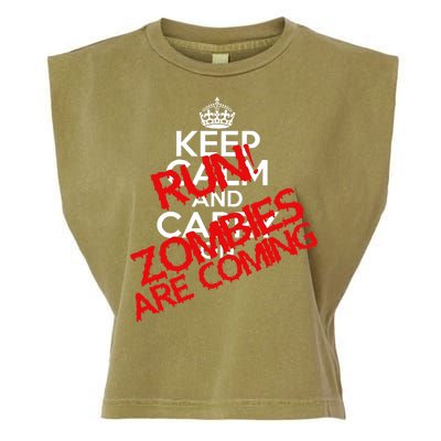 Run! Zombies Are Coming Garment-Dyed Women's Muscle Tee