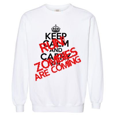 Run! Zombies Are Coming Garment-Dyed Sweatshirt
