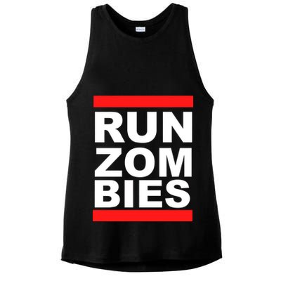Run Zombies Retro Ladies PosiCharge Tri-Blend Wicking Tank