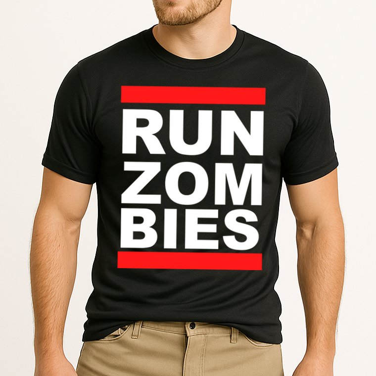 Run Zombies Retro Performance Shirt