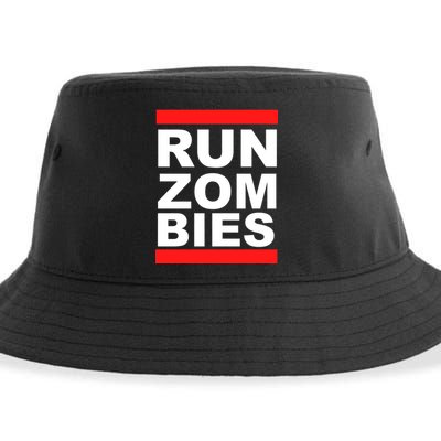 Run Zombies Retro Sustainable Bucket Hat
