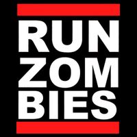 Run Zombies Retro Drawstring Bag