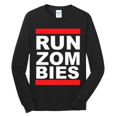 Run Zombies Retro Tall Long Sleeve T-Shirt