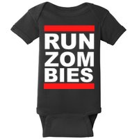 Run Zombies Retro Baby Bodysuit