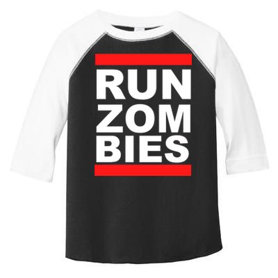 Run Zombies Retro Toddler Fine Jersey T-Shirt