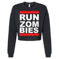 Run Zombies Retro Cropped Pullover Crew