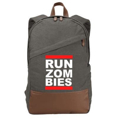 Run Zombies Retro Cotton Canvas Backpack