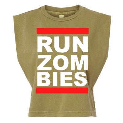 Run Zombies Retro Garment-Dyed Women's Muscle Tee