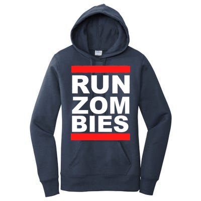 Run Zombies Retro Women's Pullover Hoodie