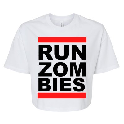 Run Zombies Retro Bella+Canvas Jersey Crop Tee