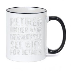 Retired Under New Management See Wife For Details Retirement 11oz Black Color Changing Mug