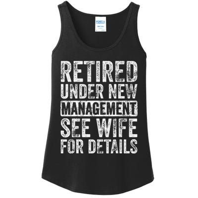 Retired Under New Management See Wife For Details Retirement Ladies Essential Tank