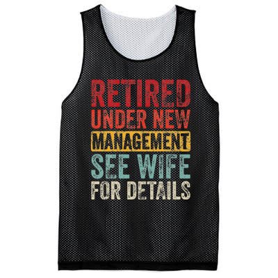 Retired Under New Management See Wife For Details Retirement Mesh Reversible Basketball Jersey Tank