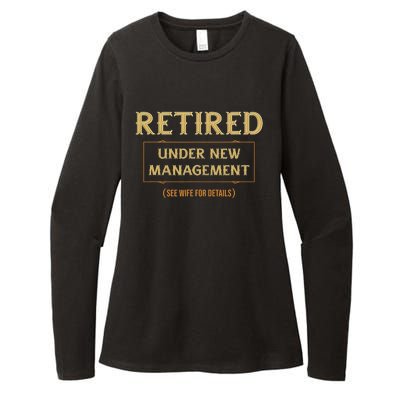 Retired Under New Management Funny Retirement Womens CVC Long Sleeve Shirt