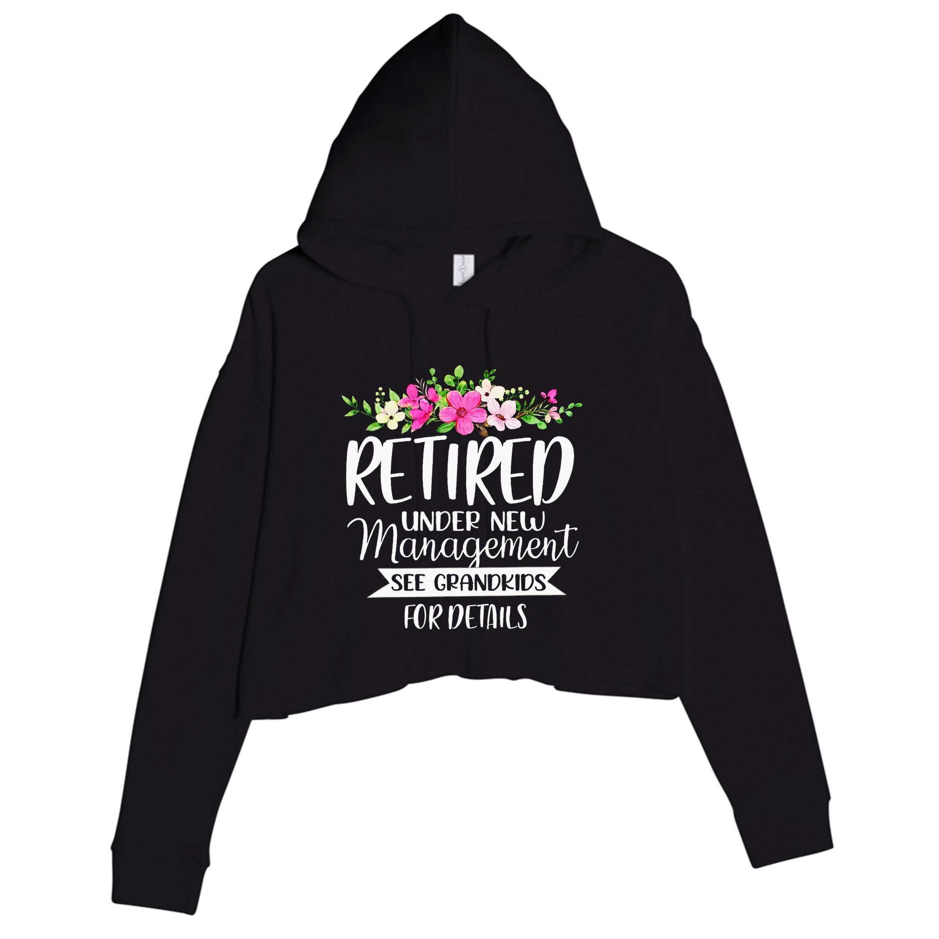 Retired Under New Management See Grand For Details Crop Fleece Hoodie