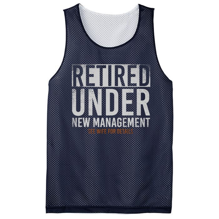 Retired Under New Management See Wife For Details Retirement Mesh Reversible Basketball Jersey Tank