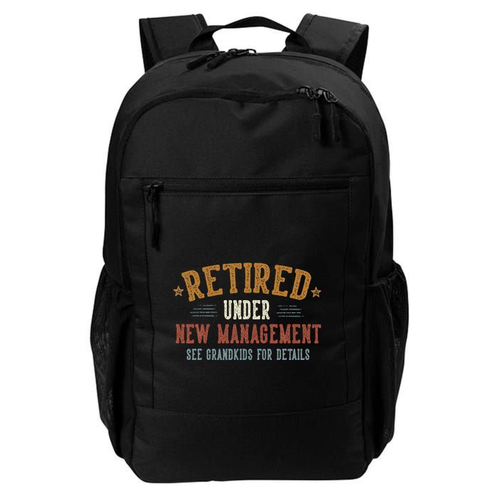 Retired Under New Management See Grandkids Grandpa Grandma Backpack
