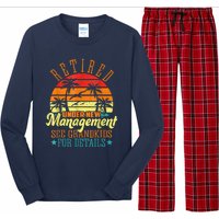 Retired Under New Management See Grandkids Funny Retirement Long Sleeve Pajama Set