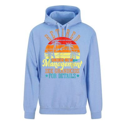 Retired Under New Management See Grandkids Funny Retirement Unisex Surf Hoodie