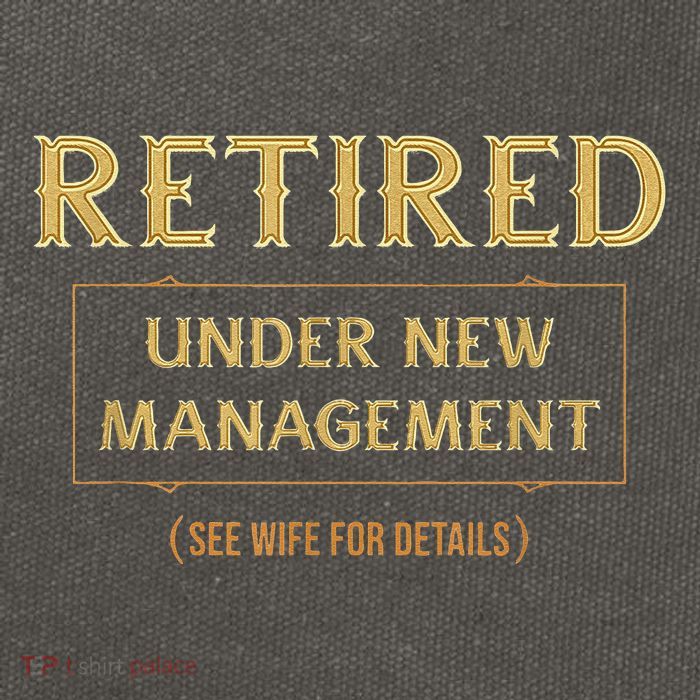 Retired Under New Management Funny Retirement Cotton Canvas Backpack