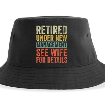 Retired Under New Management See Wife For Details Retirement Sustainable Bucket Hat