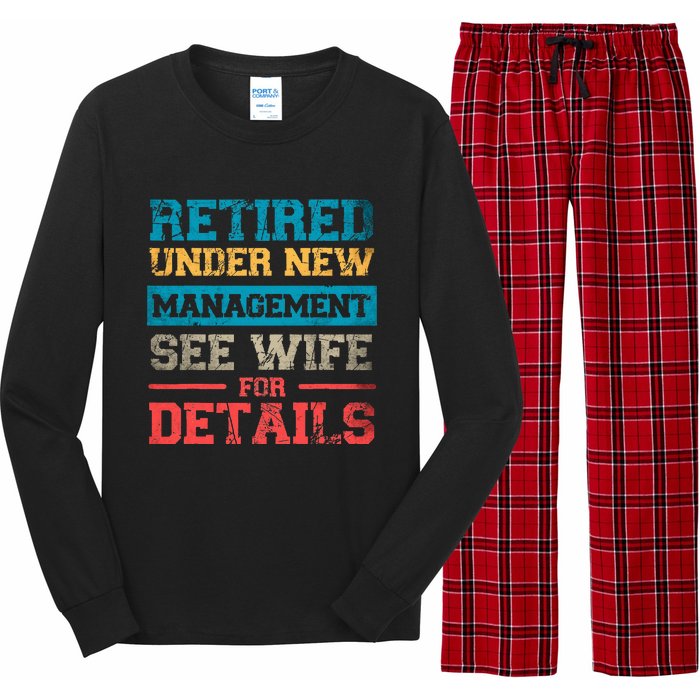 Retired Under New Management See Wife For Details Retirement Long Sleeve Pajama Set