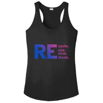 Recycle Use New Think Gift Ladies PosiCharge Competitor Racerback Tank